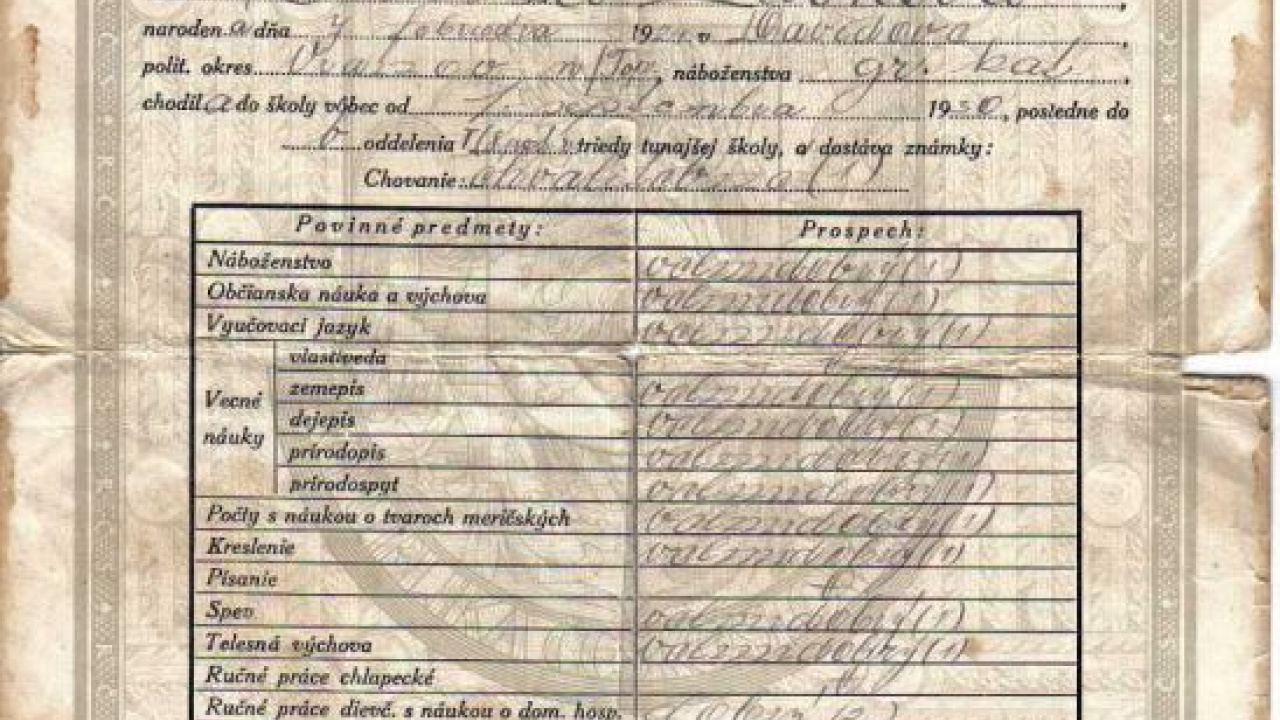 Fotografia fotogalérie Historické dokumenty